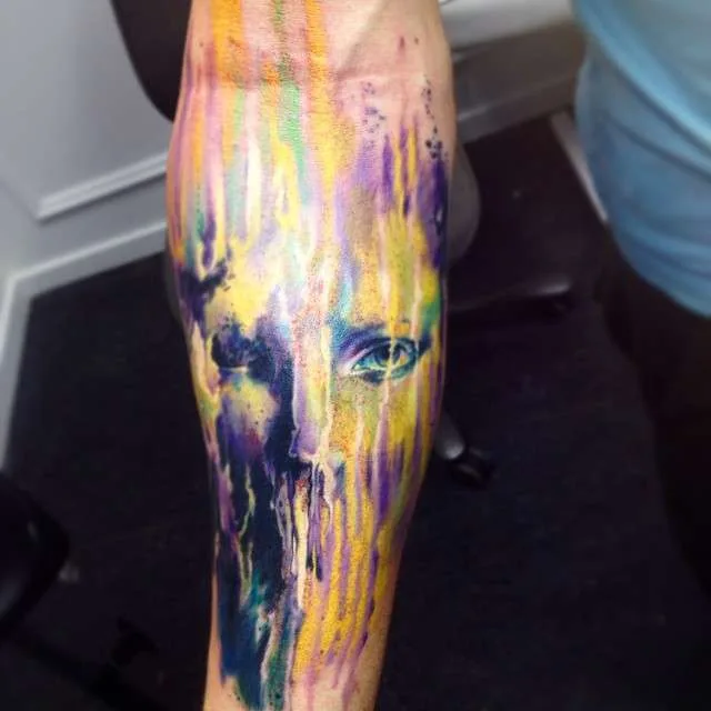 水彩 tattoo 艺术家 Adam Kremer | Акварельная татуировка тату-мастера Adam Kremer
